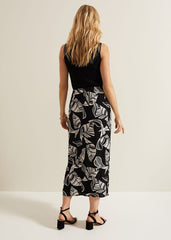 Ayana Printed Skirt Black/Ivory