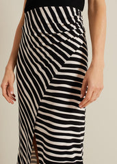Rory Jersey Printed Maxi Skirt Black/Stone