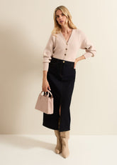 Amani Dark Wash Denim Skirt Dark Wash