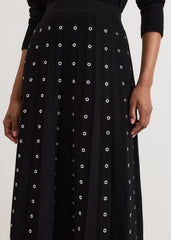 Emilia Eyelet Skirt Black