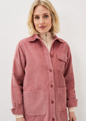 Katrina Cord Shacket Rose