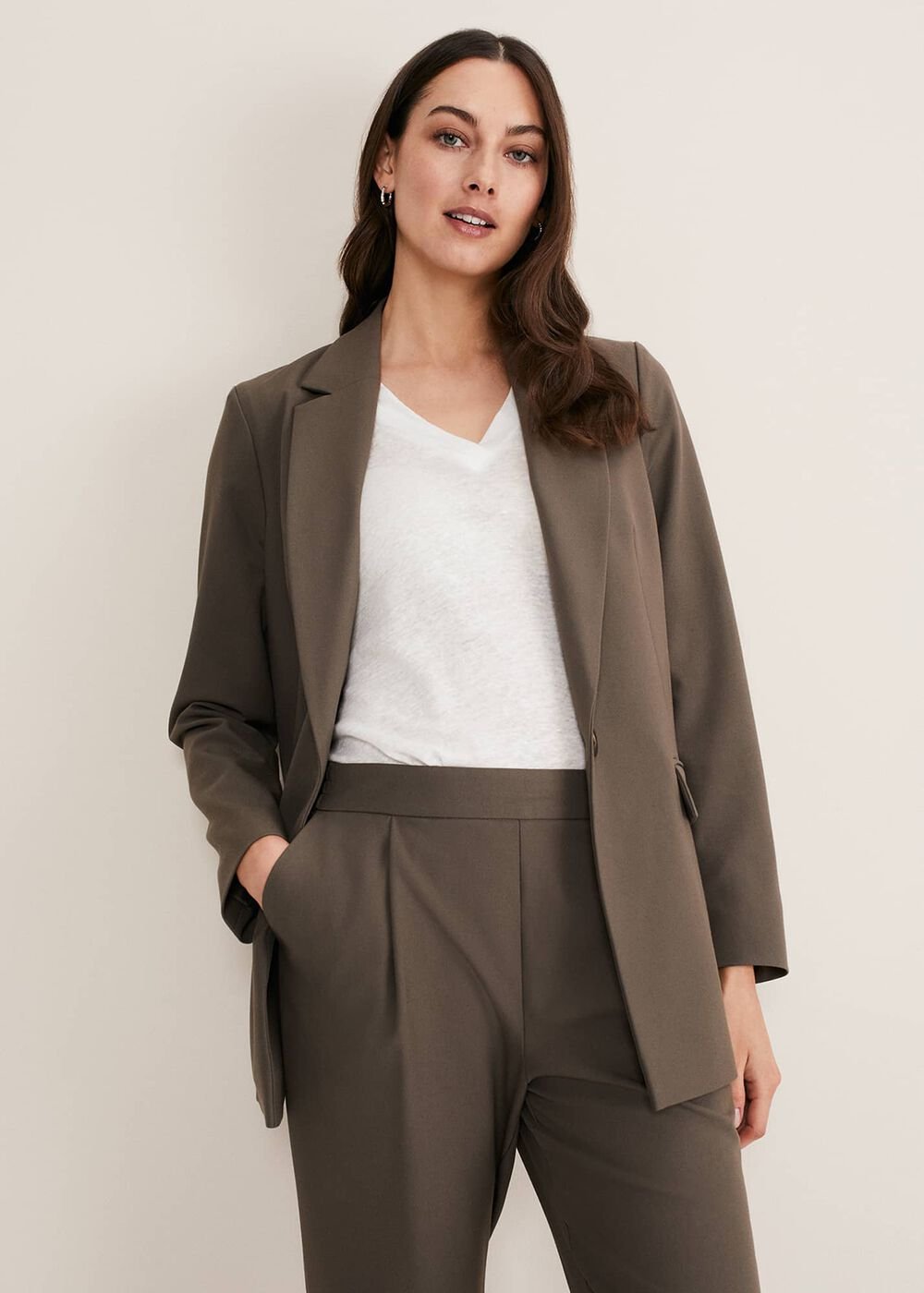 Adela Soft Blazer Khaki