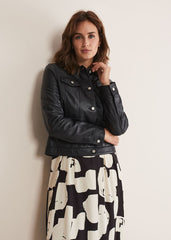 Myrtle Leather Jacket Black
