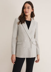 Drew Wool Blazer Grey/Neutral