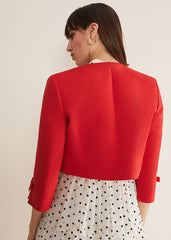Zoele Bow Detail Jacket Red