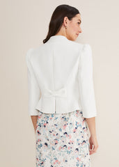 Isabella Bow Jacket Ivory