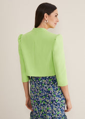 Leanna Cropped Jacket Apple Green