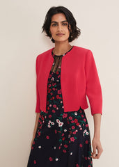 Cara Textured Jacket Raspberry