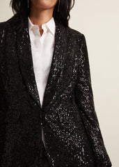 Ameera Sequin Soft Blazer Black