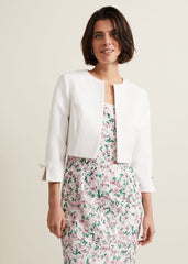 Zoelle Bow Jacket Ivory