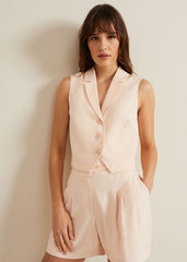 Bianca Peach Waistcoat Coral