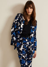 Caddie Floral Suit Jacket Blue