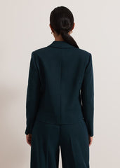 Petite Arabella Crop Blazer Green