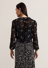 Annette Sequin Embellished Cover Up Black