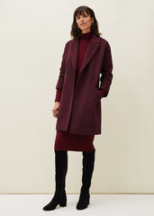 Emery Colourblock Wool Coat Port