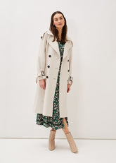 Tegan Trench Coat Off White