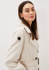 Tegan Trench Coat Off White