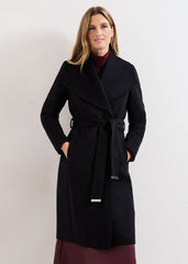 Nicci Wool Belted Coat Black