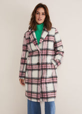 Catriona Checked Coat Multi/Pink