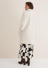 Libbie Longline Teddy Coat Ivory