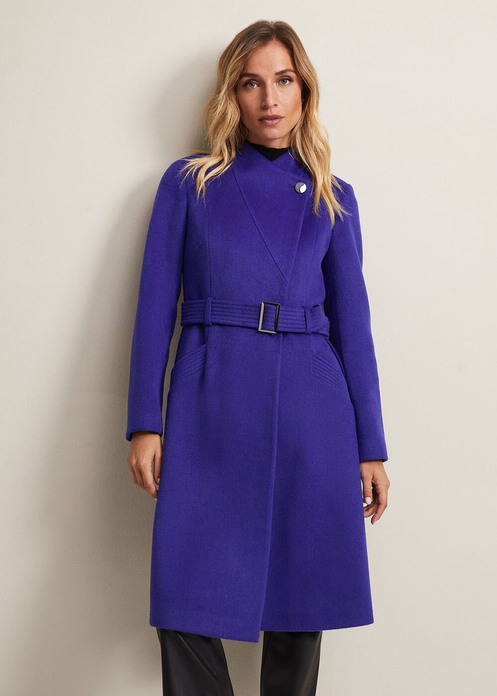 Susanna Purple Wool Coat Purple