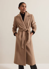Livvy Wool Camel Trench Coat Camel
