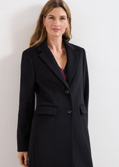 Lydia Long Wool Coat Black