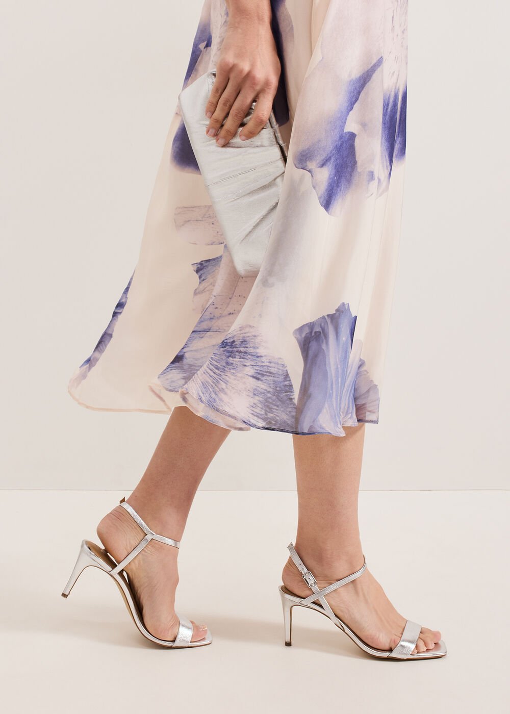 Silver Metallic Heel Silver