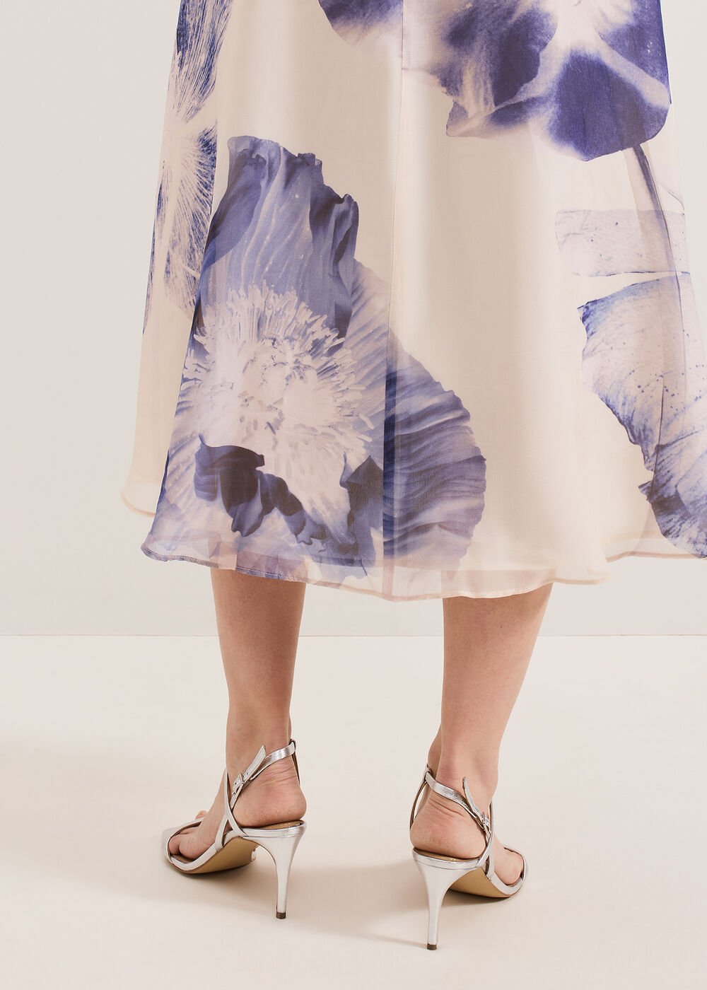 Silver Metallic Heel Silver