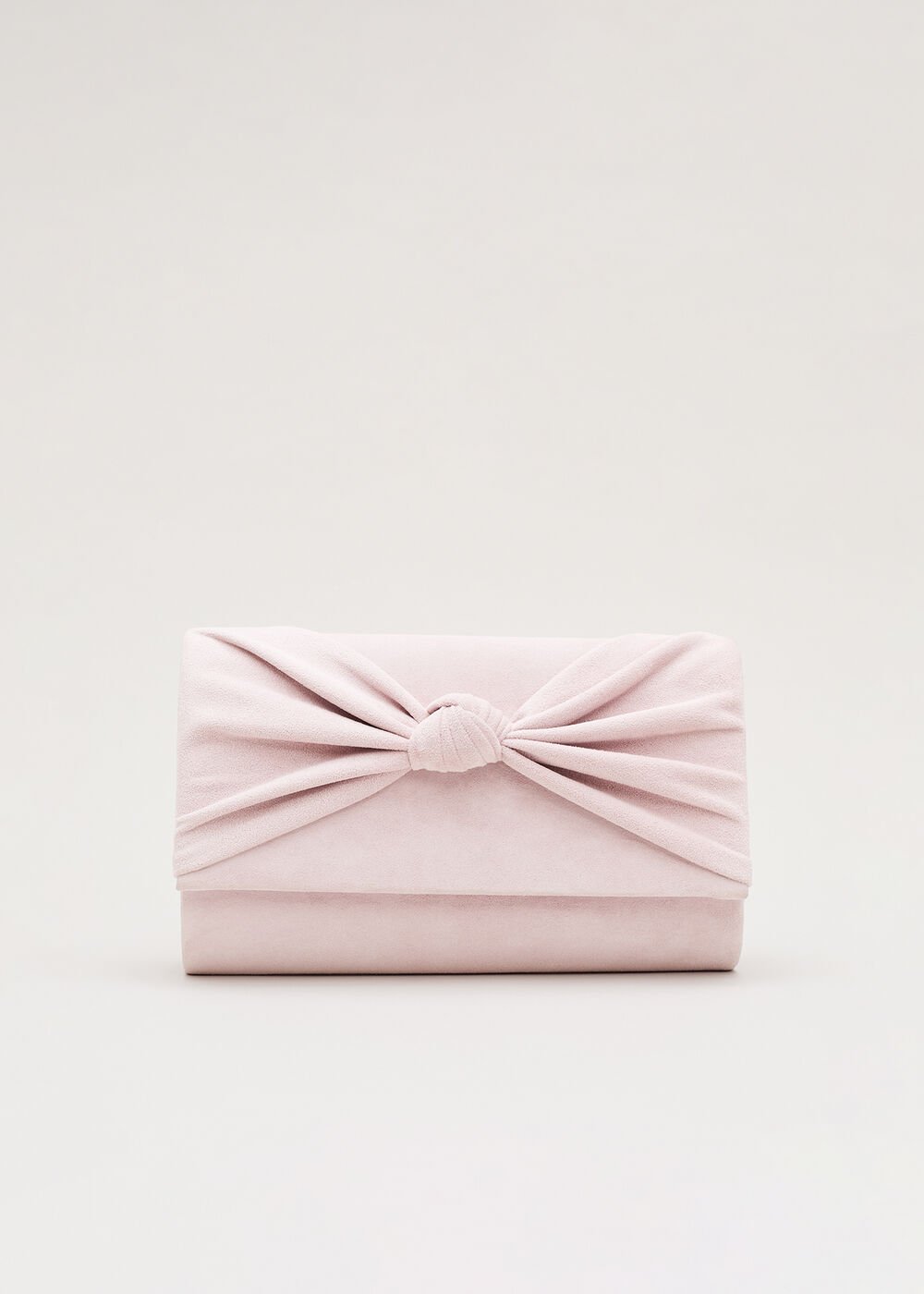 Knot Front Clutch Pink
