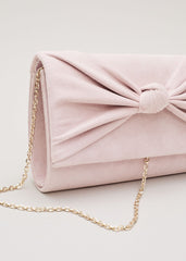 Knot Front Clutch Pink