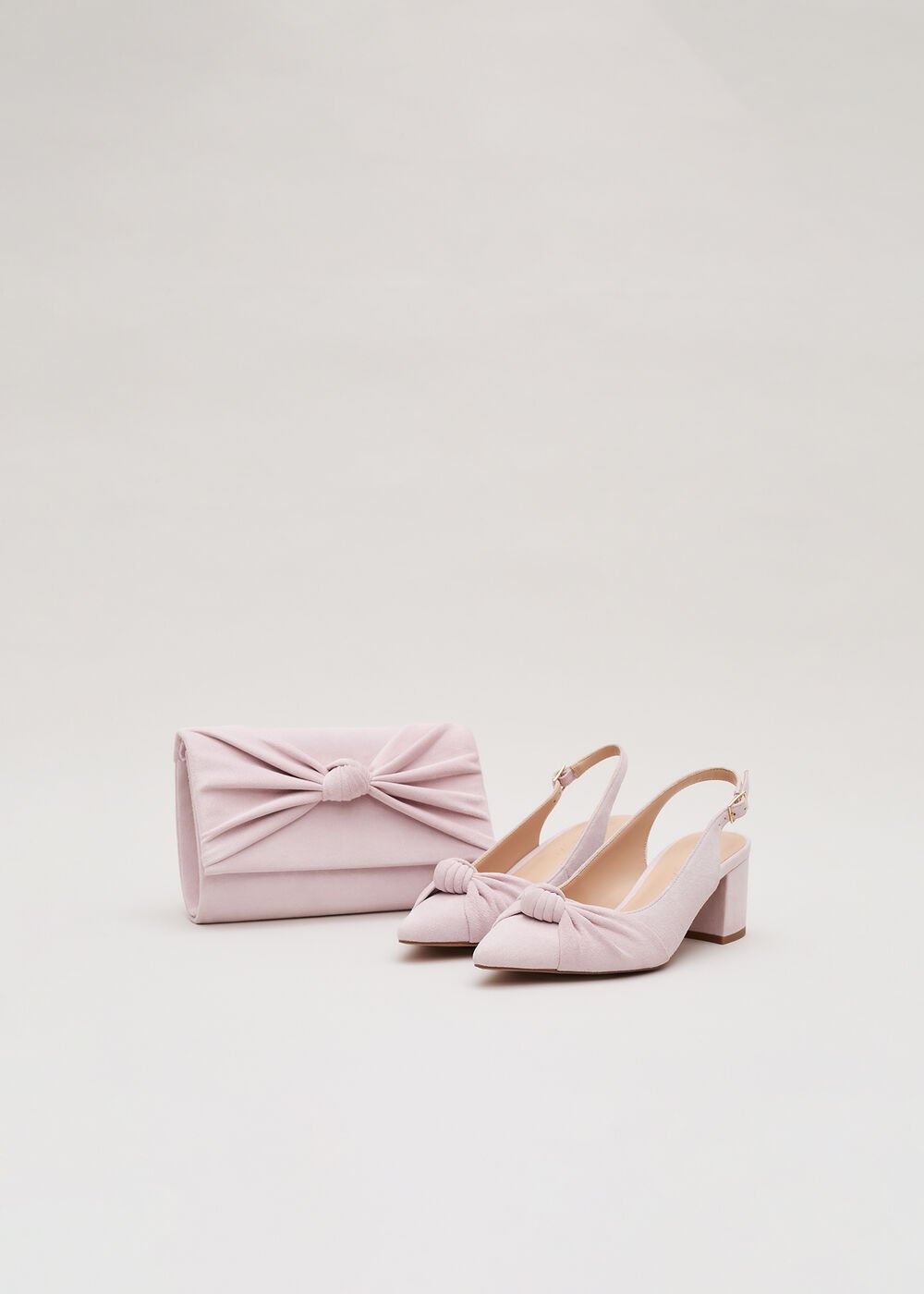 Knot Front Clutch Pink