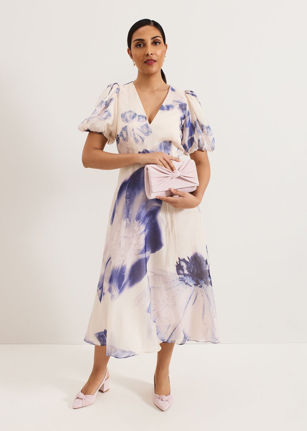 Knot Front Clutch Pink