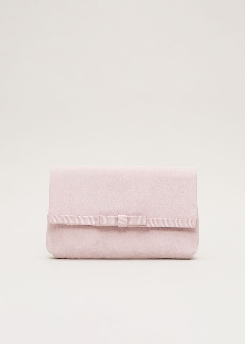 Grosgrain Bow Clutch Pink