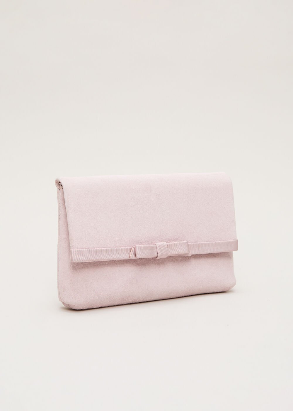 Grosgrain Bow Clutch Pink