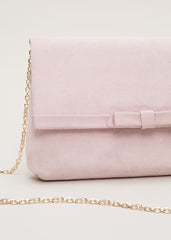 Grosgrain Bow Clutch Pink