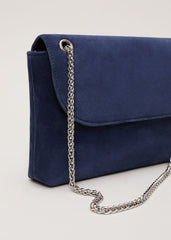 Navy Suede Clutch Navy