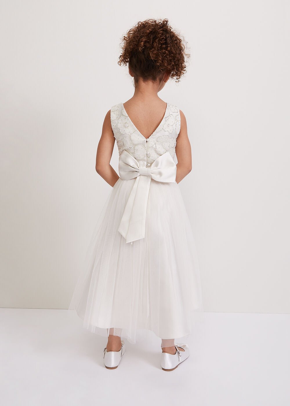 Iris Beaded Dress Ivory