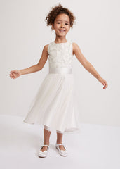 Iris Beaded Dress Ivory