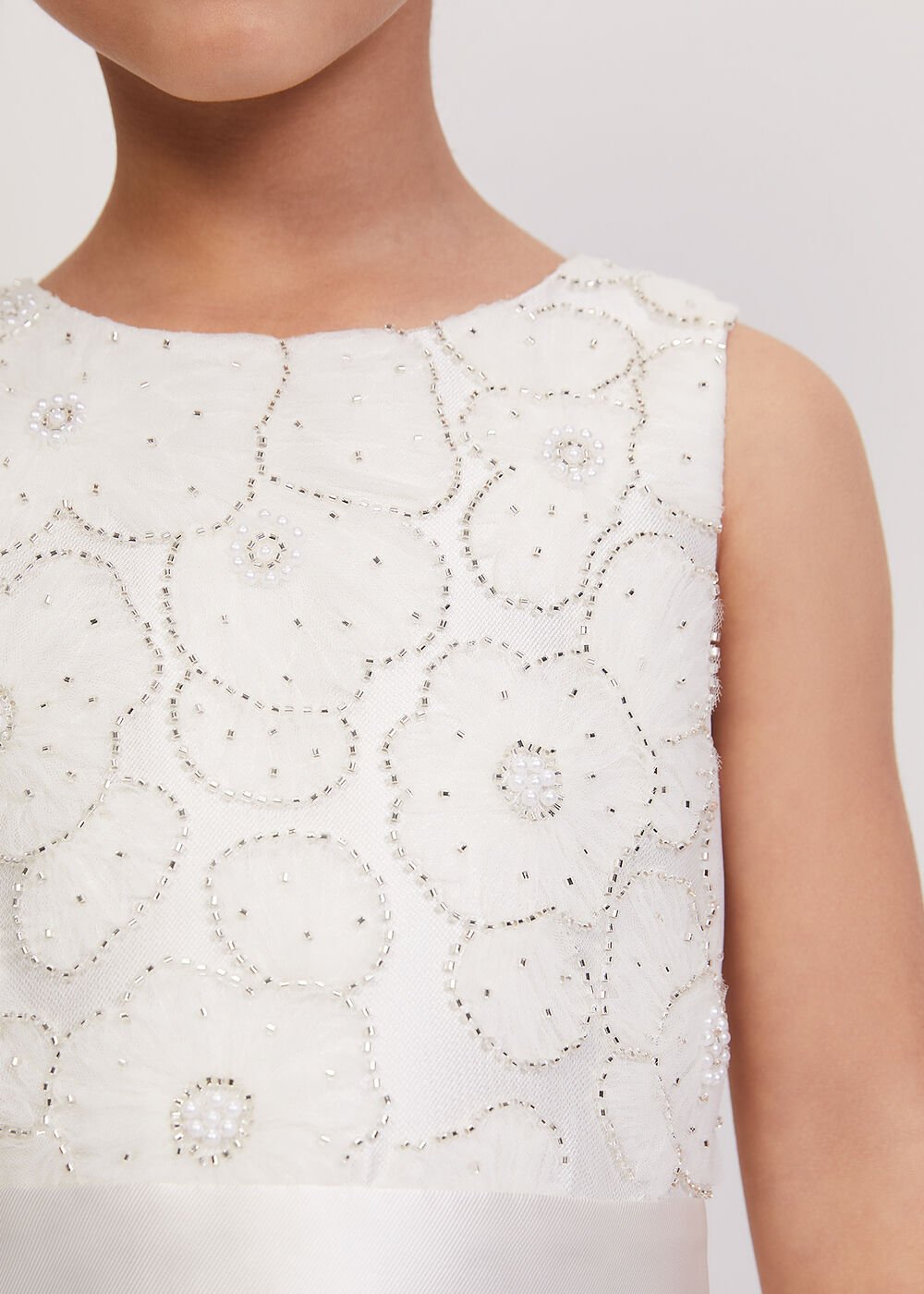 Iris Beaded Dress Ivory