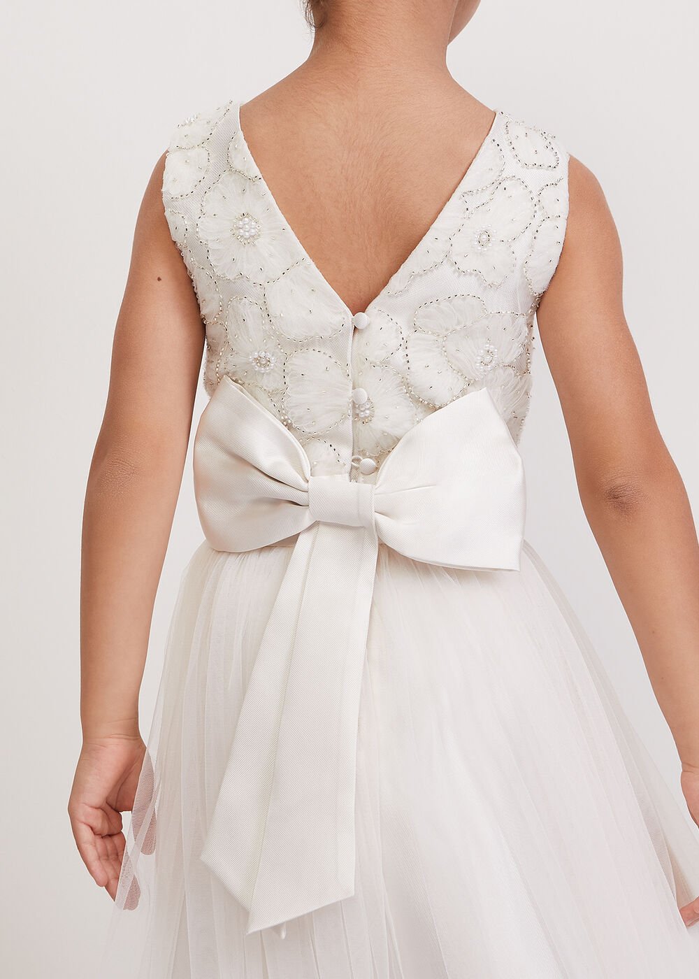 Iris Beaded Dress Ivory