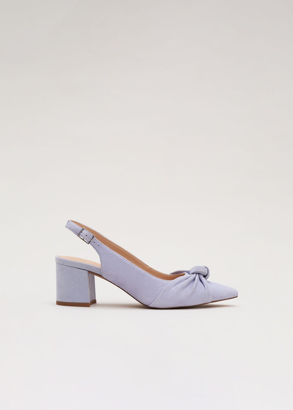 Knot Block Heel Pale Blue