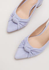 Knot Block Heel Pale Blue