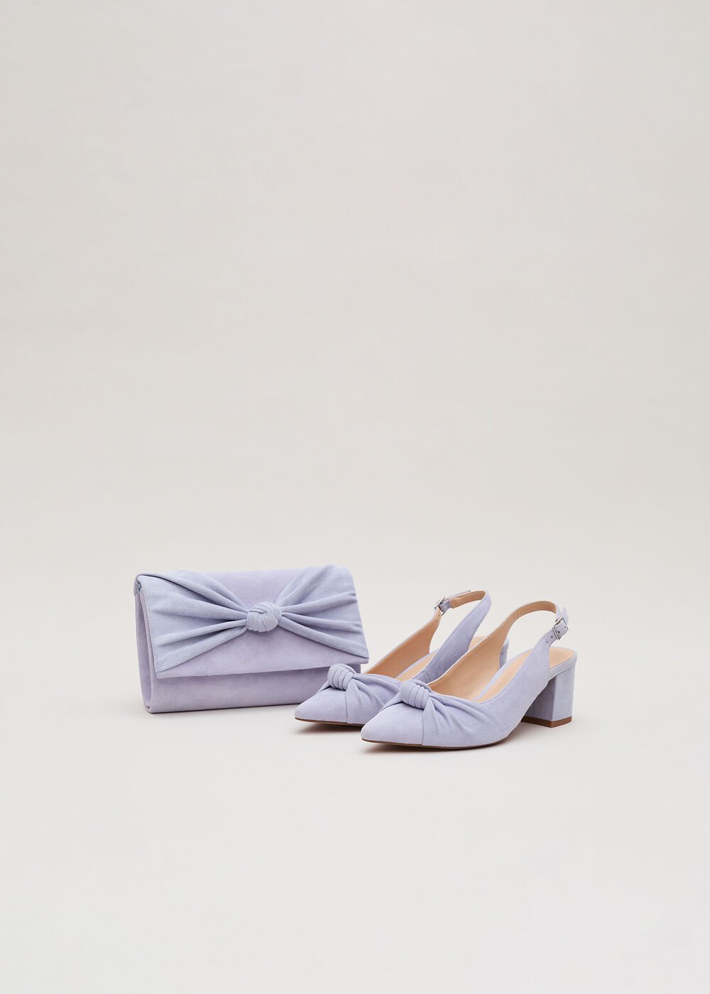 Knot Block Heel Pale Blue