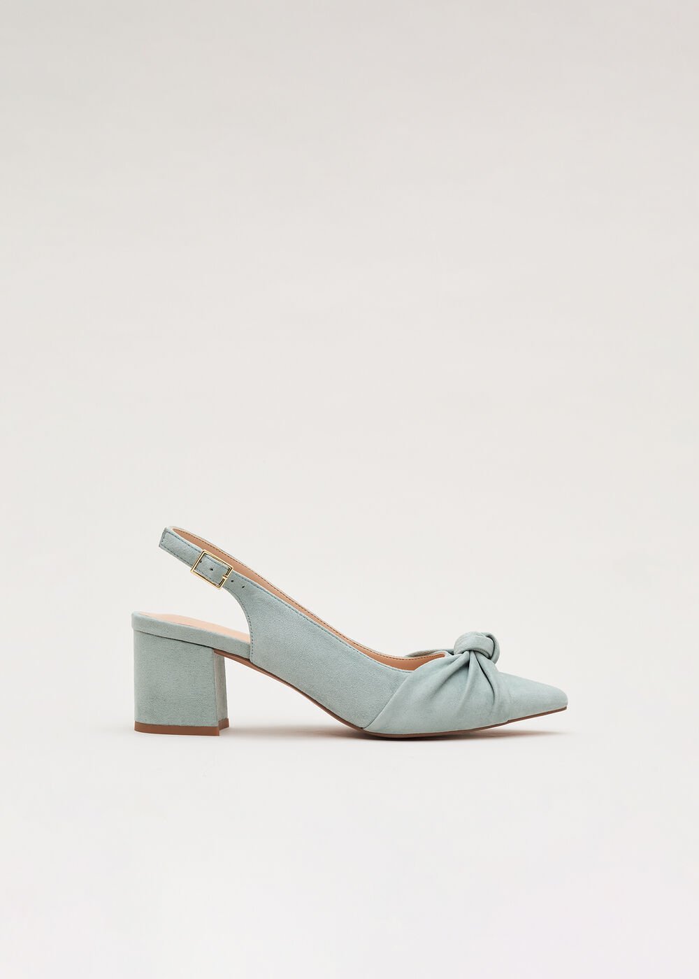 Knot Block Heel Pale Green