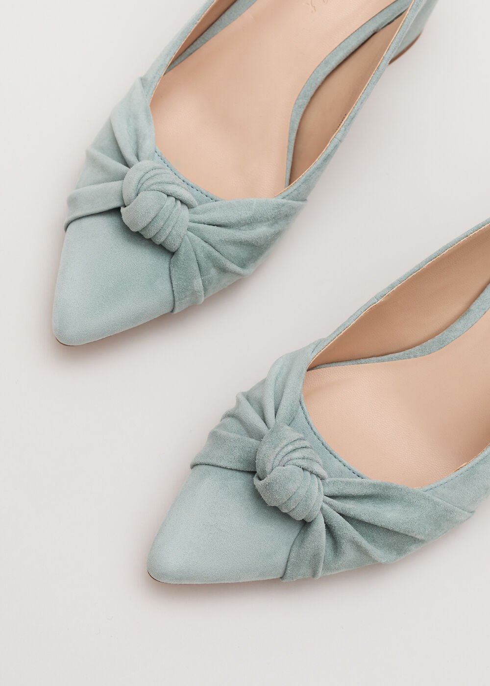 Knot Block Heel Pale Green