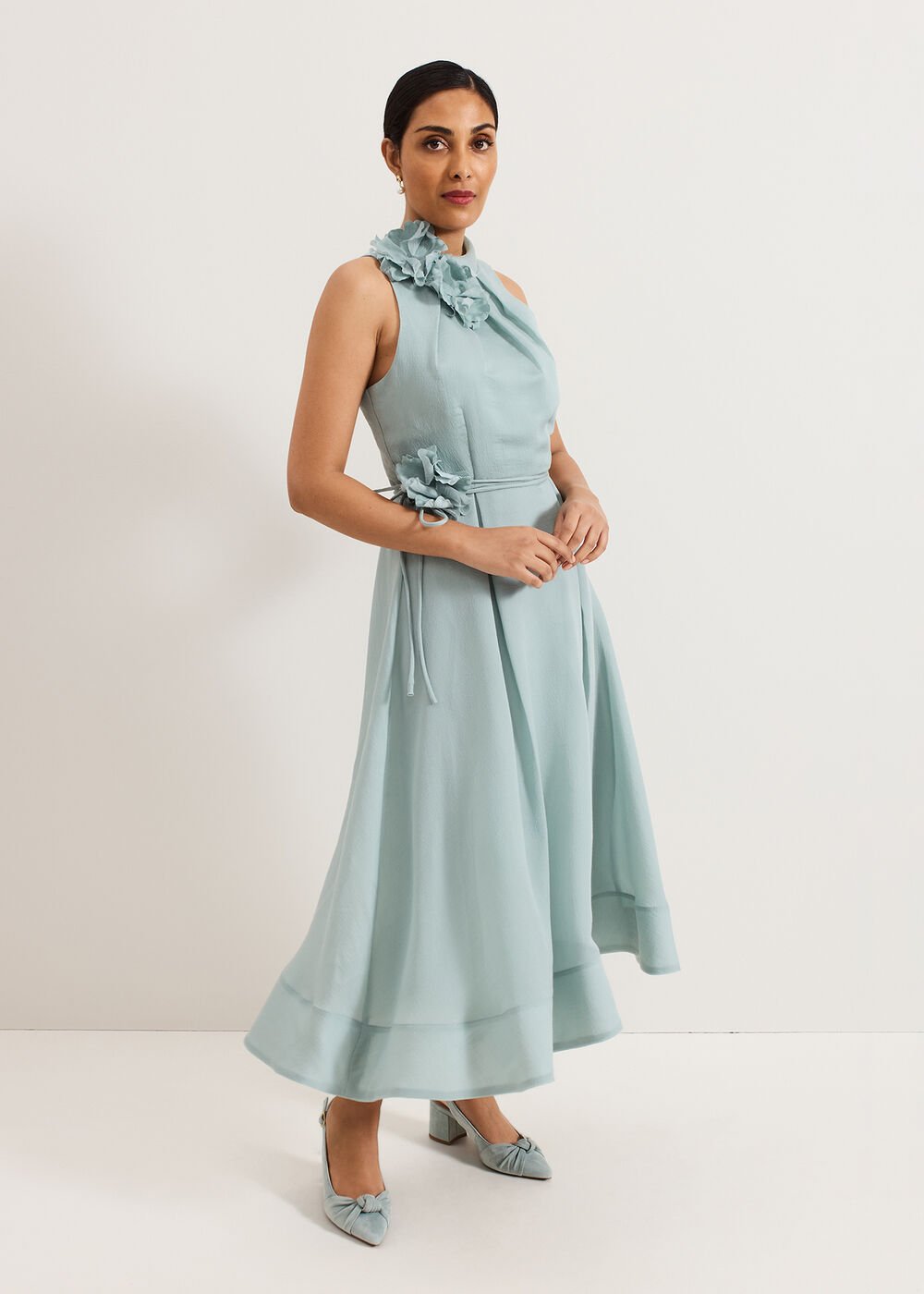 Knot Block Heel Pale Green