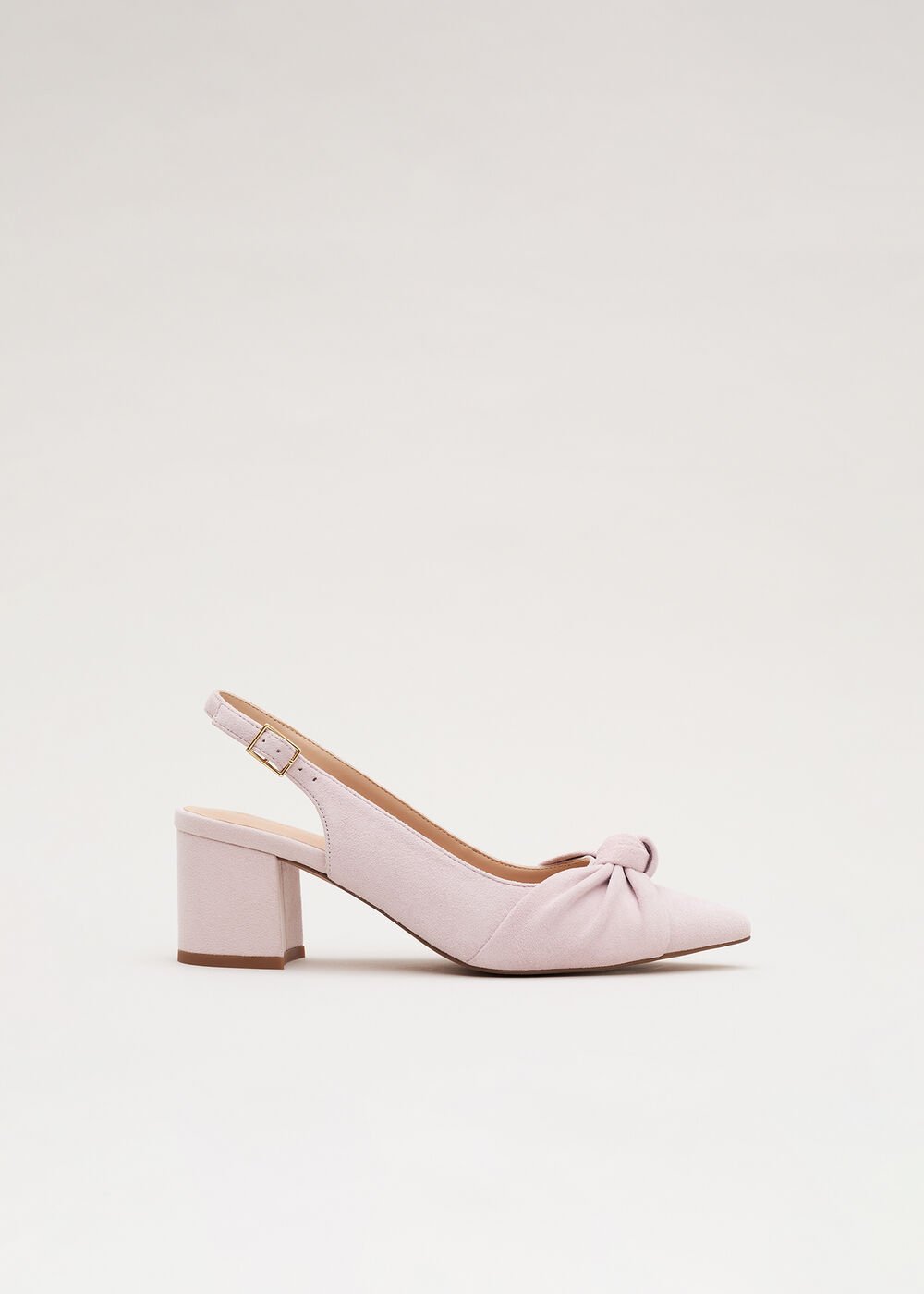 Knot Block Heel Antique Rose