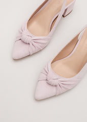 Knot Block Heel Antique Rose