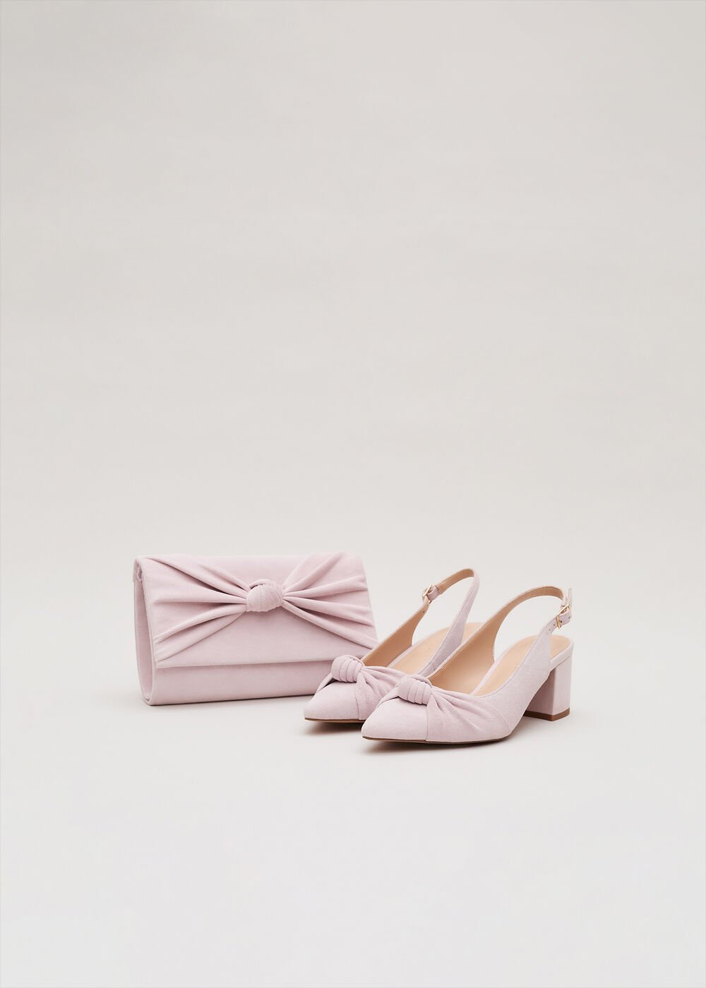 Knot Block Heel Antique Rose